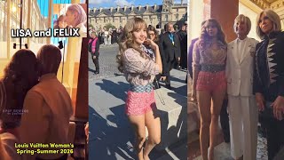 Lisa with Felix, Ana de Armas, Hélène Arnault and First Lady Brigitte Macron at Paris Fashion Week