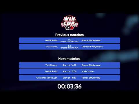 13:30 Yurii Chuzha 3-2 Oleksandr Kalynevych West 3 WIN CUP 17.12.2022 | TABLE TENNIS WINCUP