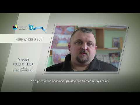 Video feedback of Oleksandr Holopoteliuk, graduate of the Ukraine-Norway project