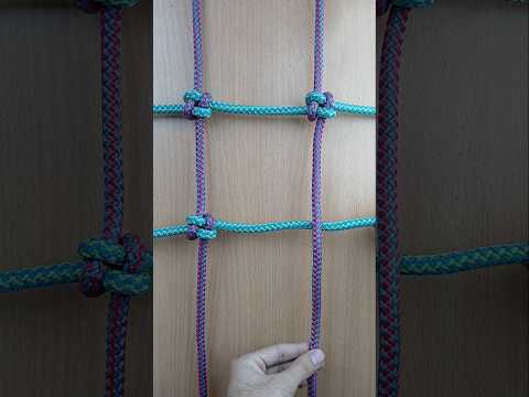 I made a net from a rope knot. #tricks #tutorial #education #shorts