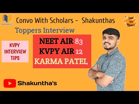 Toppers Interview - NEET AIR 83 | KVPY AIR 12 | KVPY Interview Tips | Neet aspirants | Shakuntha's