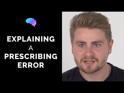Explaining a Medication Error - OSCE Guide | Explaining a Mistake | Communication | UKMLA CPSA | SCA