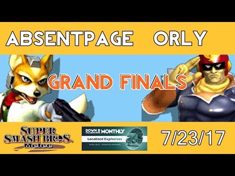 [Melee Singles GF] Absentpage(Fox/Sheik) vs [L]ORLY(Falcon) [DownB_ July Monthly]