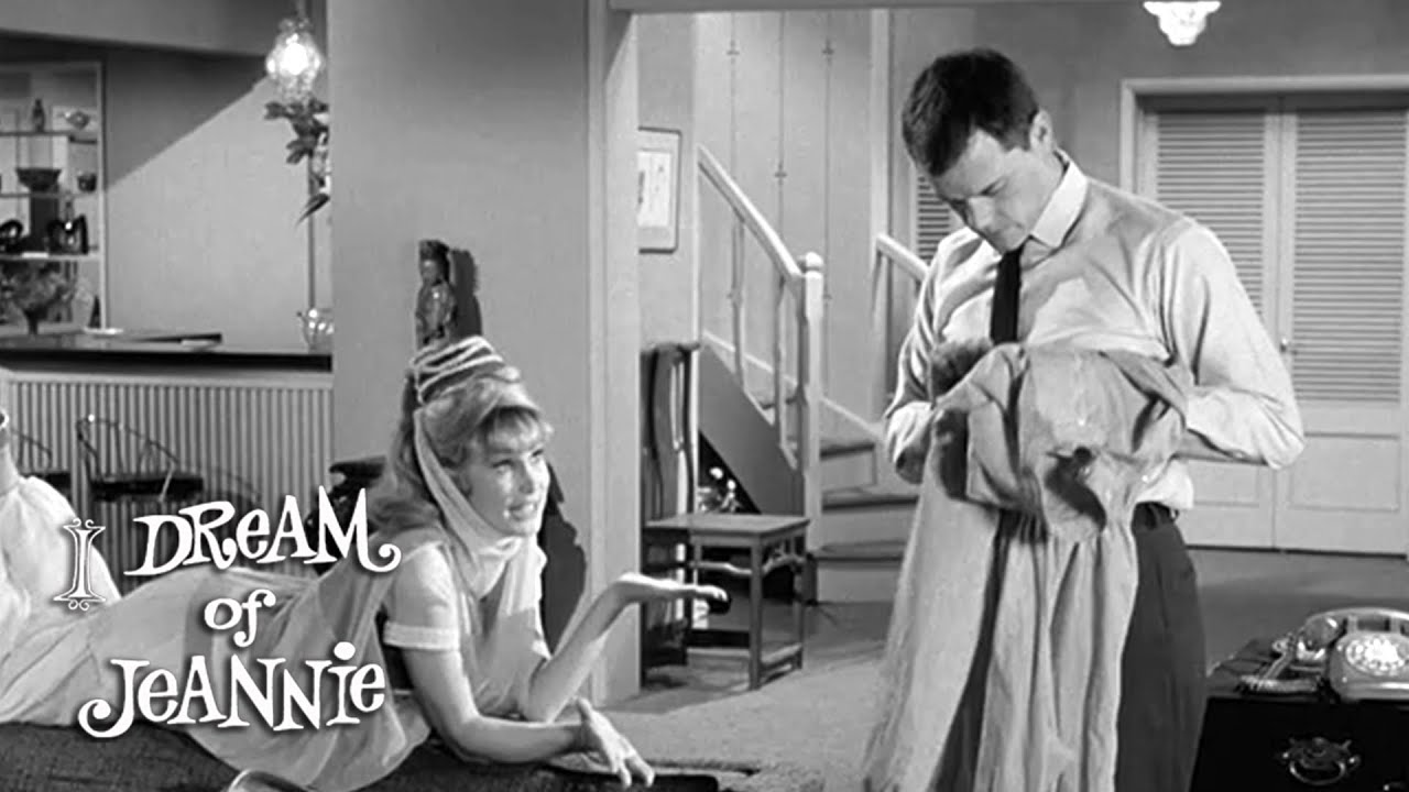Thumbnail for an I Dream of Jeannie clip featuring Tony and Jeannie