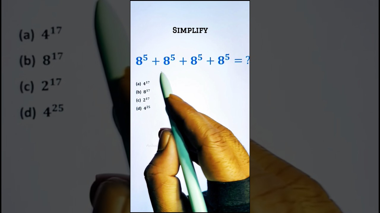Simplifying a nice exponents math problem #shorts #maths