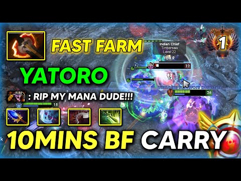 WTF 10MINS BATTLE FURY ITEM By Yatoro Anti Mage Fast Farm Like Machine Even Timbersaw Can't Survive