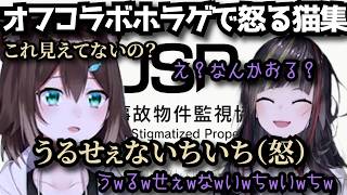 【怖いものモザイク編集済】オフコラボでホラゲーやらされて怒ってる猫【早瀬走/文野環/にじさんじ切り抜き】