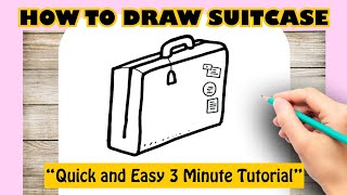 How to draw SUITCASE WITH EASY