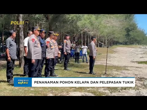 KAPOLDA BENGKULU MELAKUKAN PENANAMAN POHON KELAPA DAN PELEPASAN TUKIK
