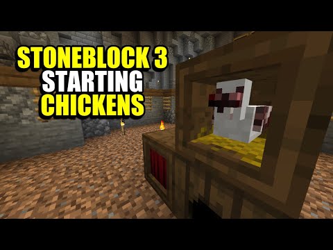 Ep7 Starting Chickens - Minecraft StoneBlock 3 Modpack
