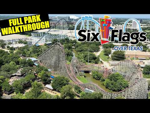 Six Flags Over Texas Full Park Walk Through