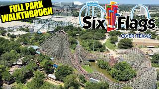 Six Flags Over Texas Full Park Walk Through