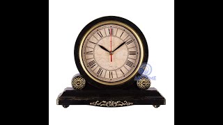 Видео обзор настольных часов Рубин 3026-005, корпус черный с золотом, Классика с римскими цифрами