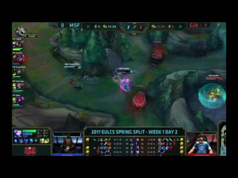 EU LCS 2017 Spring | MSF vs GIA |  KaKAO hillarious reaction.