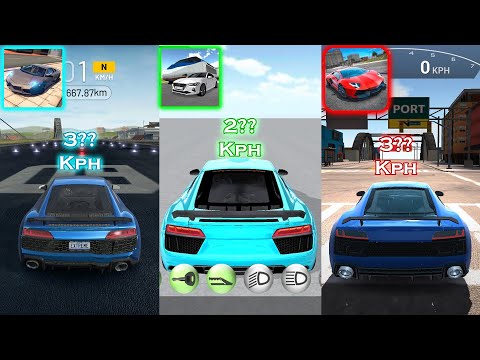 AudiR8 TopSpeed -Extreme Car Driving Simulator vs Ultimate Car Driving Simulator vs 3d Driving Class