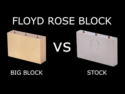 Floyd Rose Block Comparison - Stock vs Fat Brass