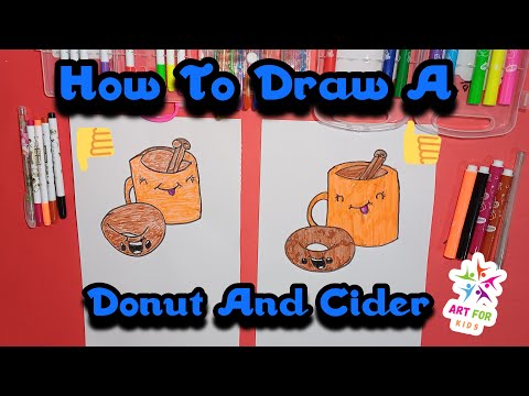 How To Draw A Donut AndApple Cider🍩☕️