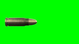 slow motion flying bullet in green screen free sto