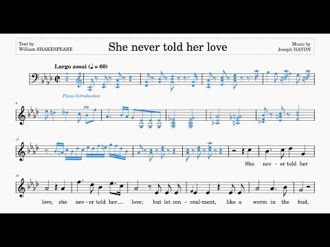 She Never Told Her Love (Haydn) | ABRSM Grade 6 | List A | 60 bpm | Sing-Along