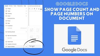 Google Docs- Show Page Count With Total Pages