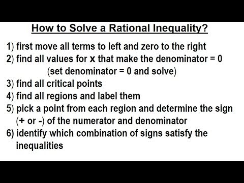 Algebra Ch 29 Quadratic Rational Inequalities 1 of 15 What is a Quadratic Inequality