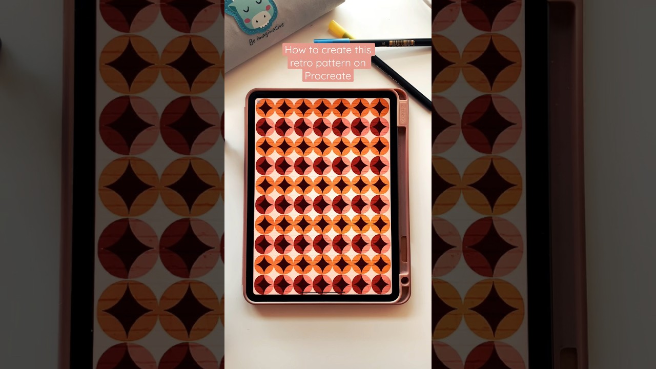 70s inspired retro pattern design on Procreate | Procreate tutorial | Procreate app