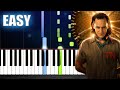 Loki - Main Theme - EASY Piano Tutorial by PlutaX