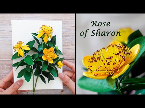 I made miniature Roses of Sharon out of Strips of Paper | Quilling Flowers Craft