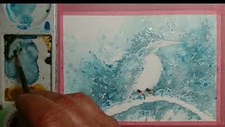 Watercolor Kingfisher Bird 🎨🐦 | Relaxing Nature Art