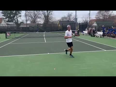 Matéo BIVOL college tennis winning point  Newberry College SAC #tennis  #ncaa
