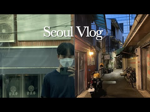 Vlog coreano🇰🇷O dia em que tocamos em duas áreas de Seul com clima de centro da cidade (Seul, Euljiro, Dongmyo, comida gourmet, café, viagem coreana)