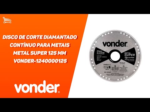 Disco de Corte Diamantado Contínuo para Metais Metal Super 125 mm   - Video