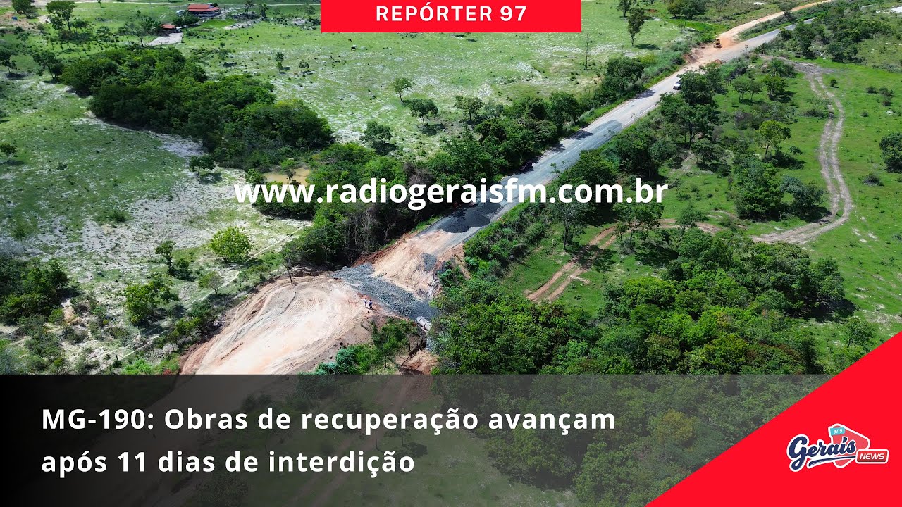 MG-190: Obras de recuperação avançam após 11 dias de interdição