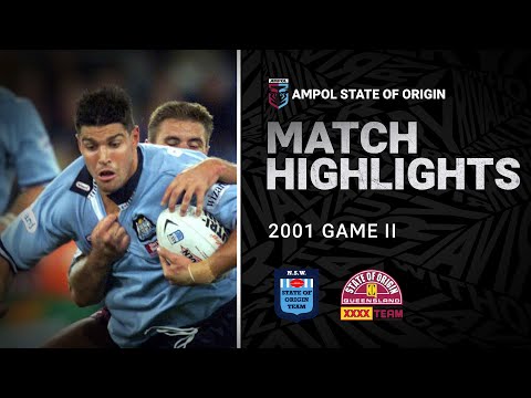 NRL Highlights | NSW Blues v QLD Maroons Match Highlights | Game II, 2001 | State of Origin | NRL