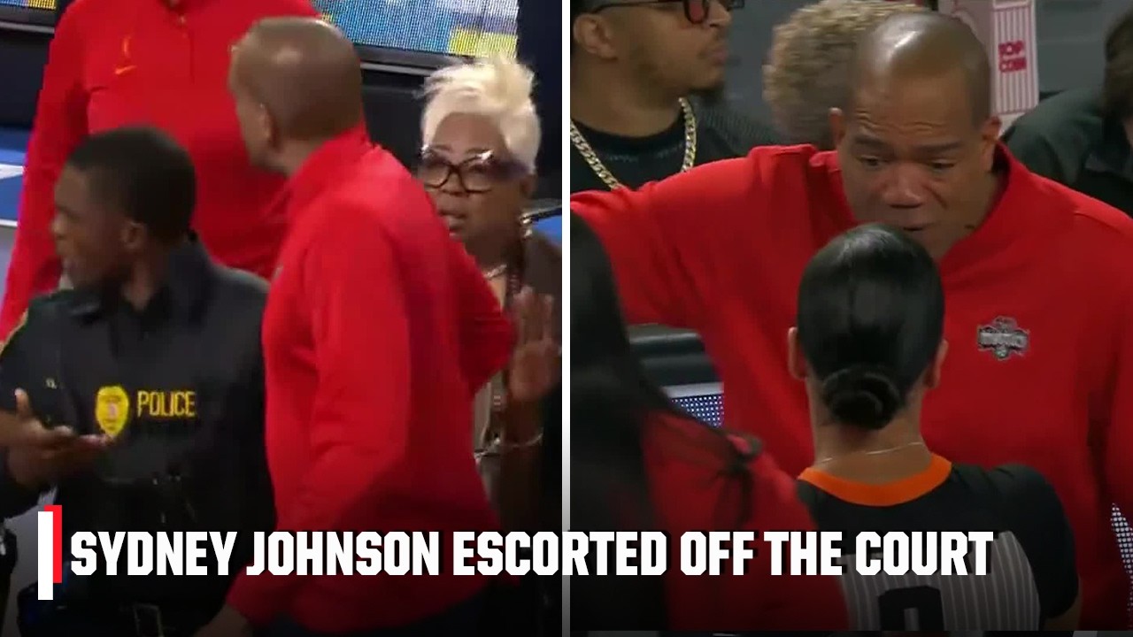 Mystics head coach Sydney Johnson escorted off the court after ejection | WNBA on ESPN