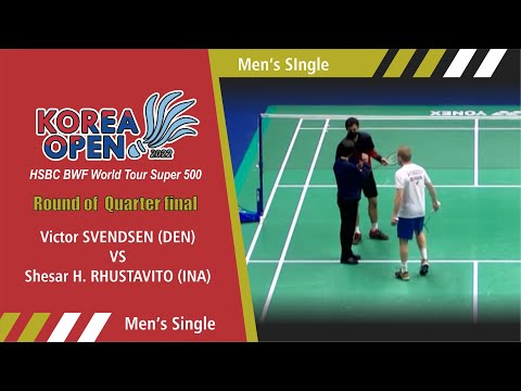 Victor SVENDSEN VS Shesar Hiren RHUSTAVITO #BadmintonKoreaOpen #KoreaOpen #Badminton #Indonesia