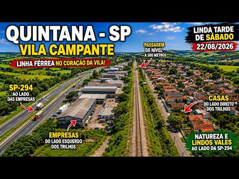 QUINTANA-SP: VILA CAMPANTE VISTA DO ALTO | FERROVIA, SP-294 E LINDA NATUREZA