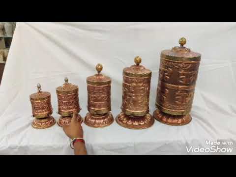 Copper Hand Made Buddhist Prayer Wheel