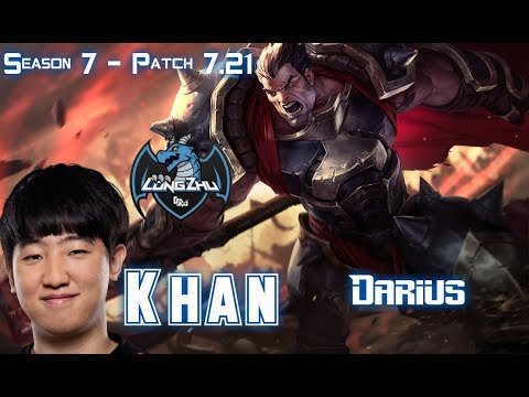 LZ Khan DARIUS vs SHEN Top - Patch 7.21 KR Ranked