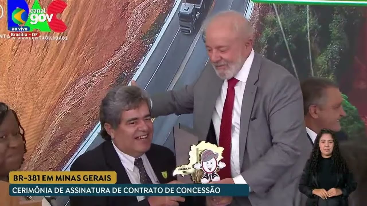 🔴 Presidente Lula assina contrato de concessão da BR-381/MG