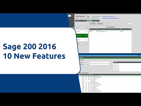 Sage 200 2016 - 10 New Features