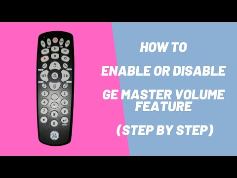 How to enable or disable ge Master Volume Feature (step by step)