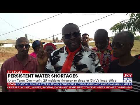 Persistent water shortages: Angry Tema Community 25 residents threaten to sleep at GWL