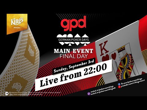 🇩🇪 Finale des €199 German Poker Days Main Events live aus dem King's Resort 👑-🎙️ S.Hachmeister!