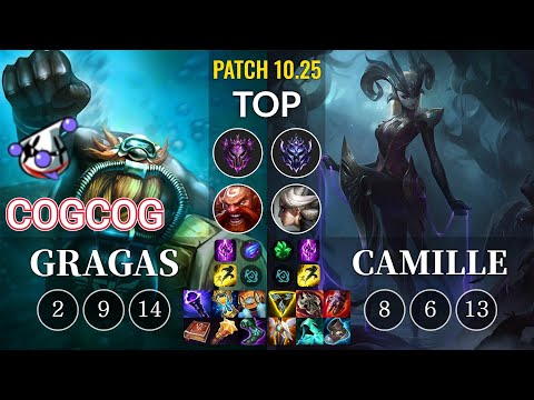 RJ Cogcog Gragas vs Camille Top - KR Patch 10.25