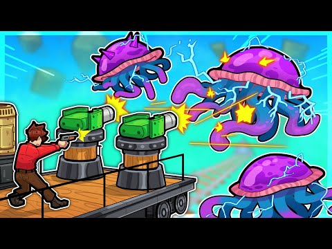 I created turrets to auto kill freaky creatures