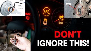 ABS Light and Traction Control Light On, Brake, ESC, TCS (Meaning and How to Fix) light abs