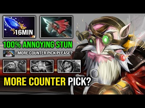 How to Play SNIPER Mid Against 3 Hard Counter Hero with 16Min Scepter 100% Annoying Stun Dota 2
