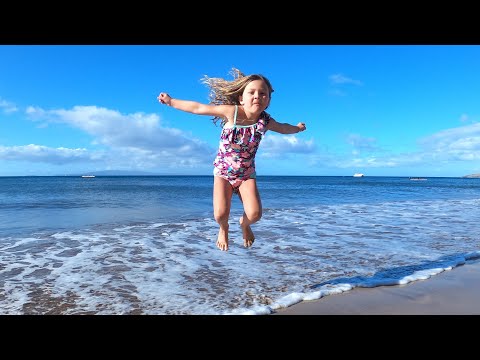 Maui whale watching and having fun on beach.