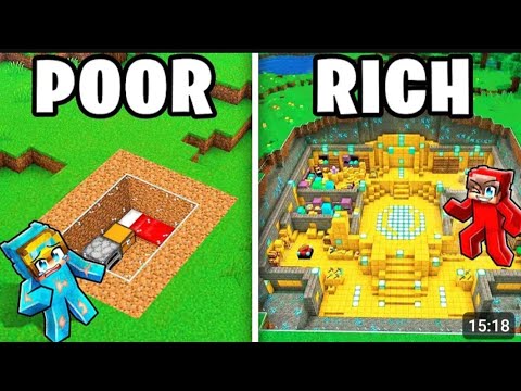 POOR vs RICH secret underground Base